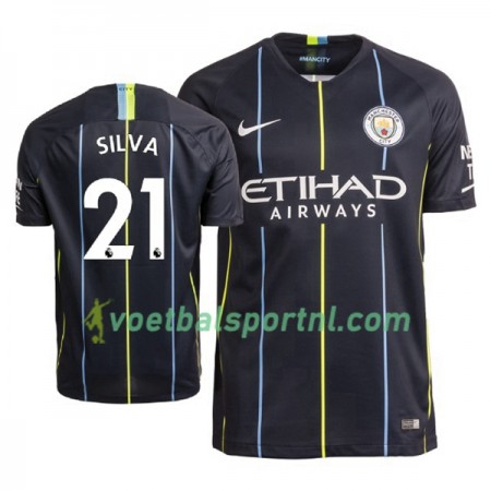 Manchester City David Silva 21 Uit Shirt 2018-19